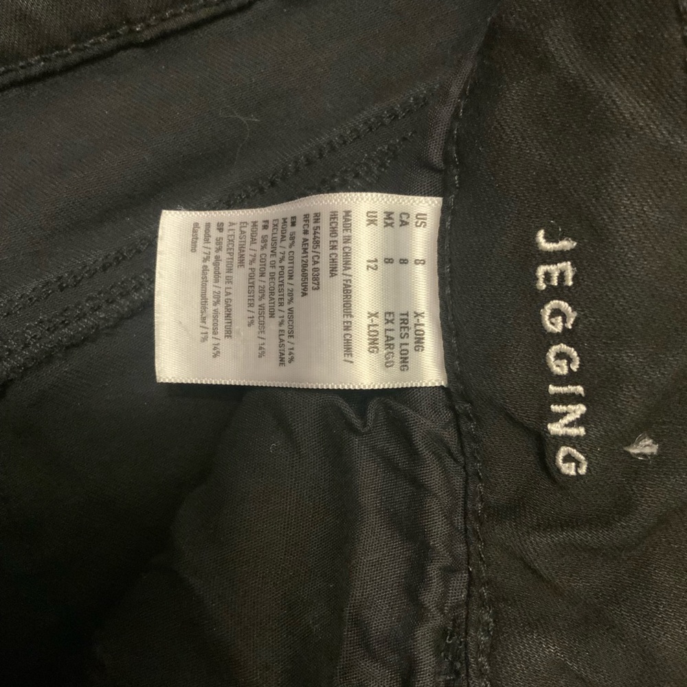 American Eagle Super Stretch Long Distressed Blac… - image 4